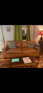 Crate and Barrel Leather sofa