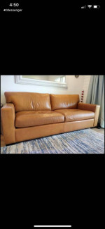 Crate and Barrel Leather sofa