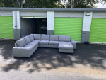 Modern Large Grey Sectional Sofa (Free Delivery)
