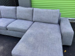 Modern Large Grey Sectional Sofa (Free Delivery)