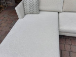 Sofa Company White Boucle Sectional Sofa (Free Delivery)