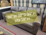 Modern Suede Like Sofa with 2 Toned Stitching ~ Clean and Comfy!