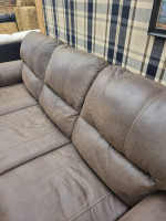 Modern Suede Like Sofa with 2 Toned Stitching ~ Clean and Comfy!