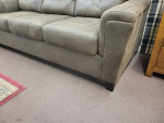 Modern Suede Like Sofa with 2 Toned Stitching ~ Clean and Comfy!