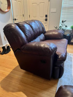 Grand Leather Accent Chair/Sofa With Recline