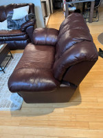 Grand Leather Accent Chair/Sofa With Recline