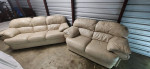 Italian leather sofa and loveseat (free delivery)