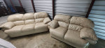 Italian leather sofa and loveseat (free delivery)