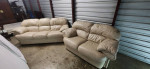 Italian leather sofa and loveseat (free delivery)