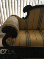 ANTIQUE SOFA - CARVED EAGLE DETAIL LION PAW FEET MAHOGANY COUCH 1800