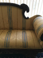 ANTIQUE SOFA - CARVED EAGLE DETAIL LION PAW FEET MAHOGANY COUCH 1800
