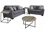 Calion Sofa and Loveseat with Coffee Table and 2 End Tables