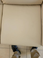 Valentino Cream 100% Italian Leather Sofa