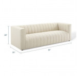 91 inch beige sofa