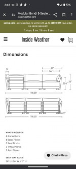 Velvet Modular Couch Sofa with Ottoman- Rust color- Inside Weather