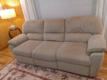 Sofa with 2 RECLINERS Couch Davenport living room chair lazyboy lounge