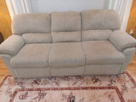 Sofa with 2 RECLINERS Couch Davenport living room chair lazyboy lounge
