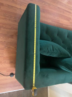 Interior define green velvet sofa