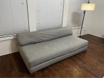 CB2 Piazza Sofa with White Oak Legs