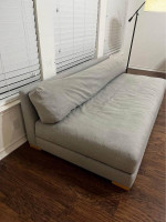 CB2 Piazza Sofa with White Oak Legs