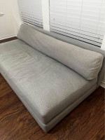 CB2 Piazza Sofa with White Oak Legs