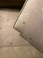 Kevin Charles Beige Ultrasuede Comfy Sofa-Great condition