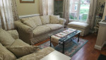 2 Piece living room set, sofa, love seat, ottoman