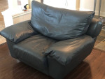 Leather chair lounge sofa couch loveseat