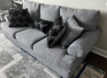 Sofa- Five Pillows- Reese Gray / Black - Three Seater