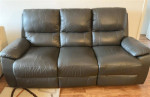 Manual Leather Reciling Sofa