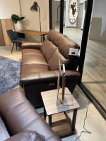 "LIKE NEW!" - MUST-SEE! - 100% Brown Leather Reclining Sofa and Chair