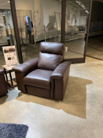 "LIKE NEW!" - MUST-SEE! - 100% Brown Leather Reclining Sofa and Chair