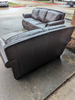 Leather sofa and loveseat