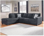 Brand new Hazela Gray heavy duty Sofa Chaise factory sealed