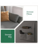 L-shaped modular sofa with ottoman