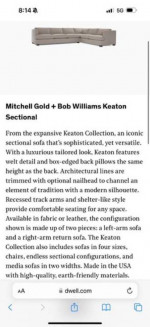Sectional Sofa - Keaton Mitchell Gold + Bob Williams
