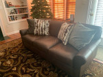 Birch Lane Genuine Leather 3 Seat Sofa