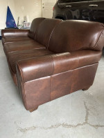 Birch Lane Genuine Leather 3 Seat Sofa