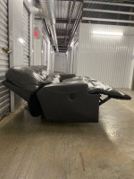 Gray McCaskill Power Leather Reclining Sofa - FREE Delivery Available