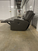 Gray McCaskill Power Leather Reclining Sofa - FREE Delivery Available