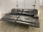 Gray McCaskill Power Leather Reclining Sofa - FREE Delivery Available