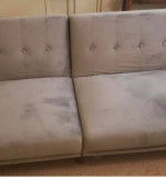 Twin 85'' Wide Velvet Cushion Back Convertible Sofa
