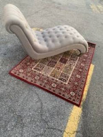 SOFA/ KAUCH FRENCH STYLE, GREY COLOR TUFTED, NEW IN PLASTIC