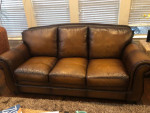 Brown Leather Sofa Set