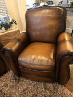 Brown Leather Sofa Set