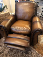 Brown Leather Sofa Set