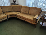 Vintage Mid-Century Curved Sofa made in the Bronx