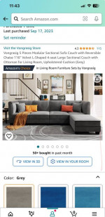 Vongrasig 5 Pieces Modular Sectional Sofa Couch