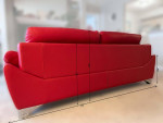 loveseat sofa in red leather