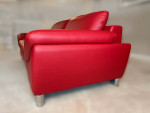 loveseat sofa in red leather